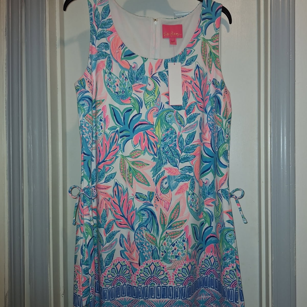 Lilly Pulitzer Sammi Romper in Pink and Blue Toucan Do It Better